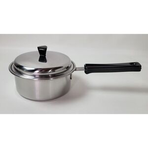 Carlton Ware Stainless Steel Saucepan with Lid Vintage Small Pot Carrollton Ohio